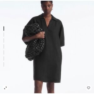 COS Black Mini Shirt Linen Dress, New